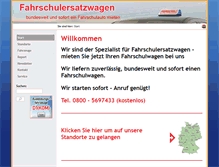 Tablet Screenshot of fahrschulersatzwagen.de